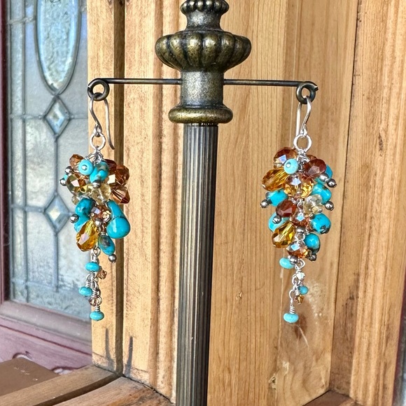🔹HOST PICK🔹Kingman Turquoise Earrings - Picture 2 of 7
